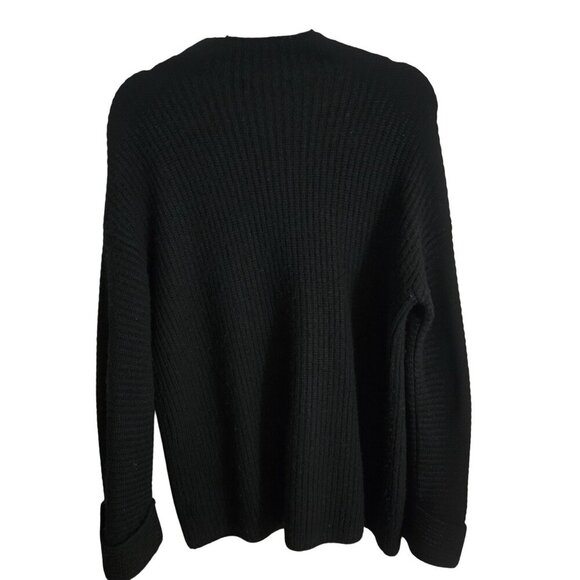 Athleta Azalea Sweater Black Merino Wool Cashmere Blend Heavyweight Size S - Picture 3 of 9